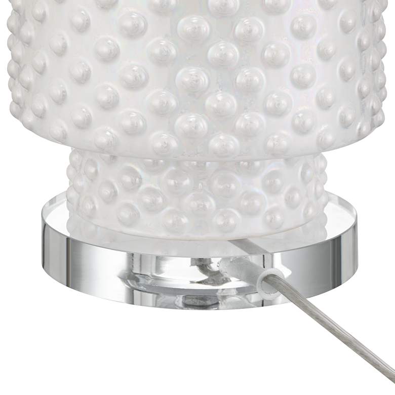 Image 7 Possini Euro Luisa 28" High Modern Dimpled White Ceramic Table Lamp more views