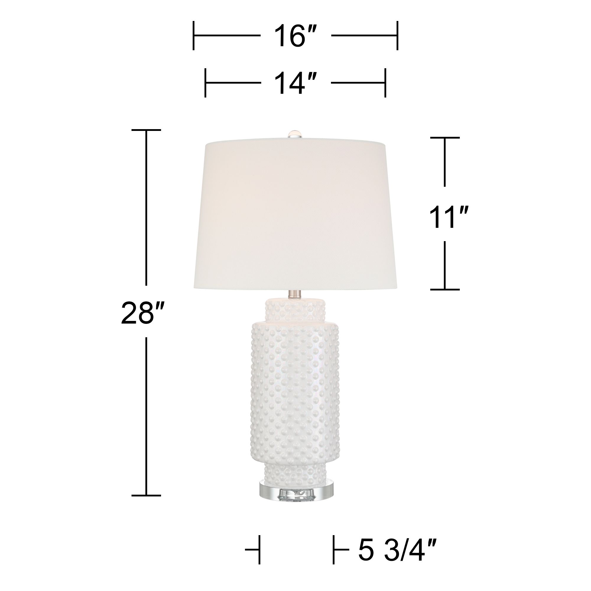 Possini Euro Luisa 28" High Modern Dimpled White Ceramic Table Lamp