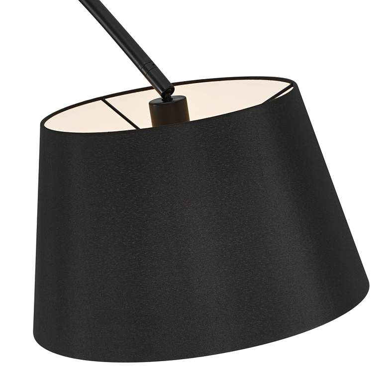 Image 5 Possini Euro Luka 71" Linen Shade Black Modern Arc Floor Lamp more views