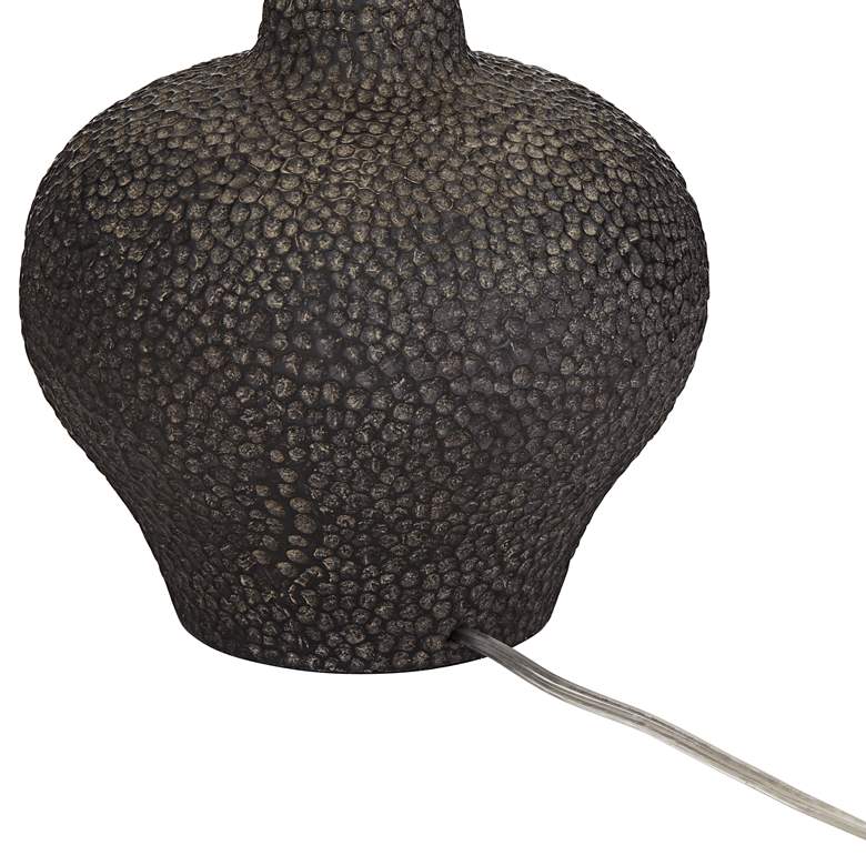 Image 7 Possini Euro Lukas 27 inch Pebbled Black Mid-Century Modern Table Lamp more views