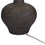 Possini Euro Lukas 27" Pebbled Black Mid-Century Modern Table Lamp