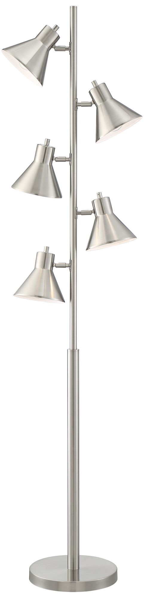 Possini Euro Luken 70" Nickel Adjustable 5-Light Tree Floor Lamp in scene