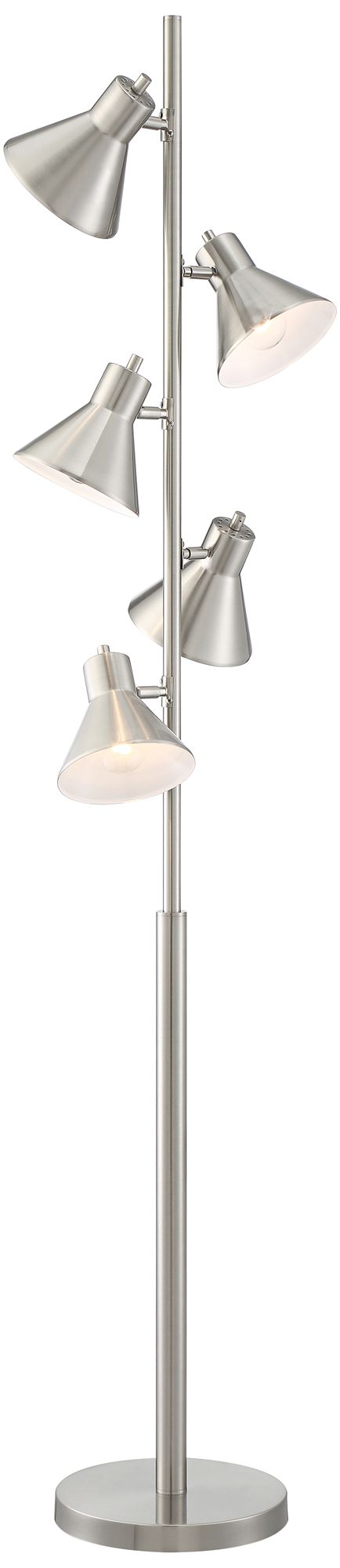 Possini Euro Luken 70" Nickel Adjustable 5-Light Tree Floor Lamp in scene