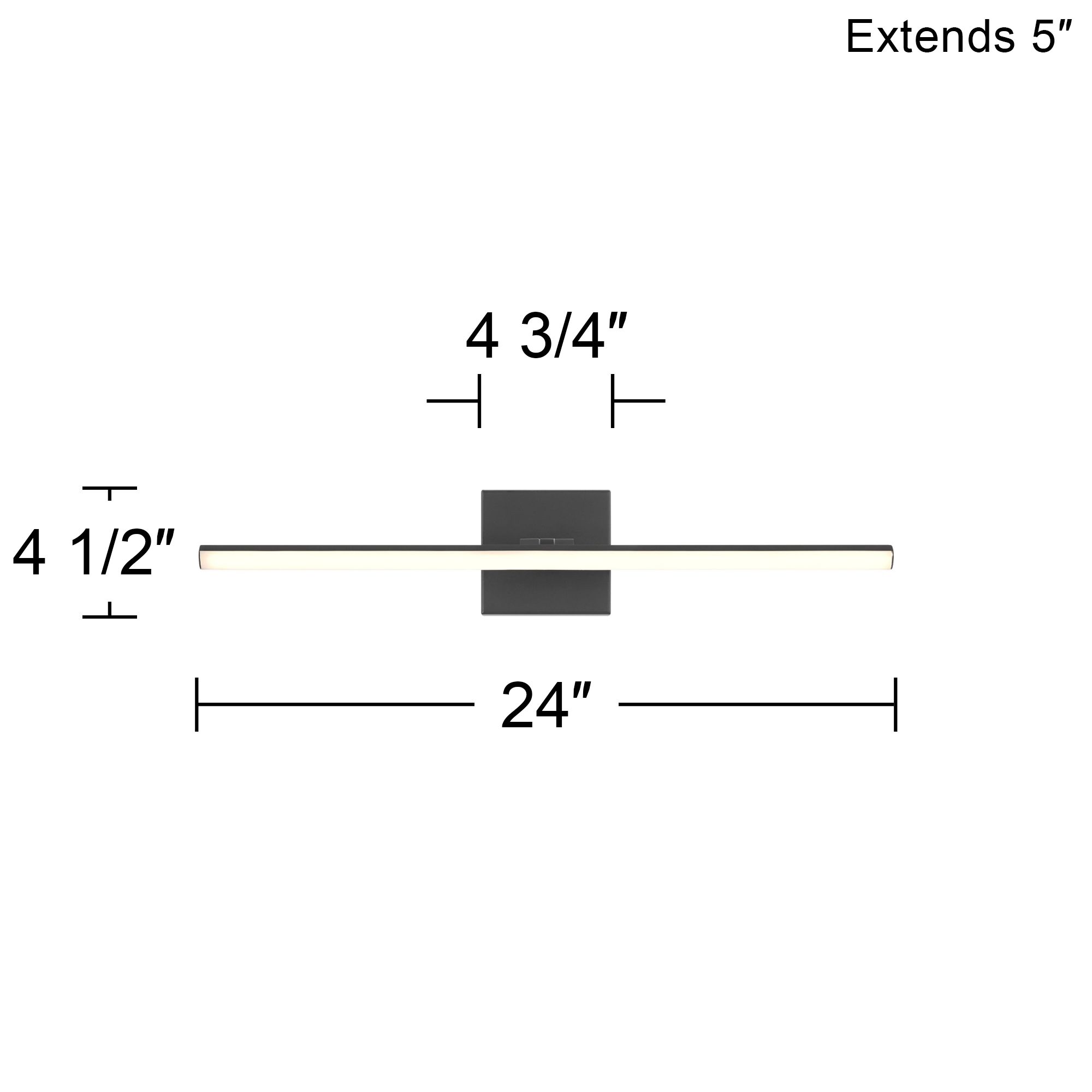 Possini Euro Lula 24" Wide Black LED Bath Light