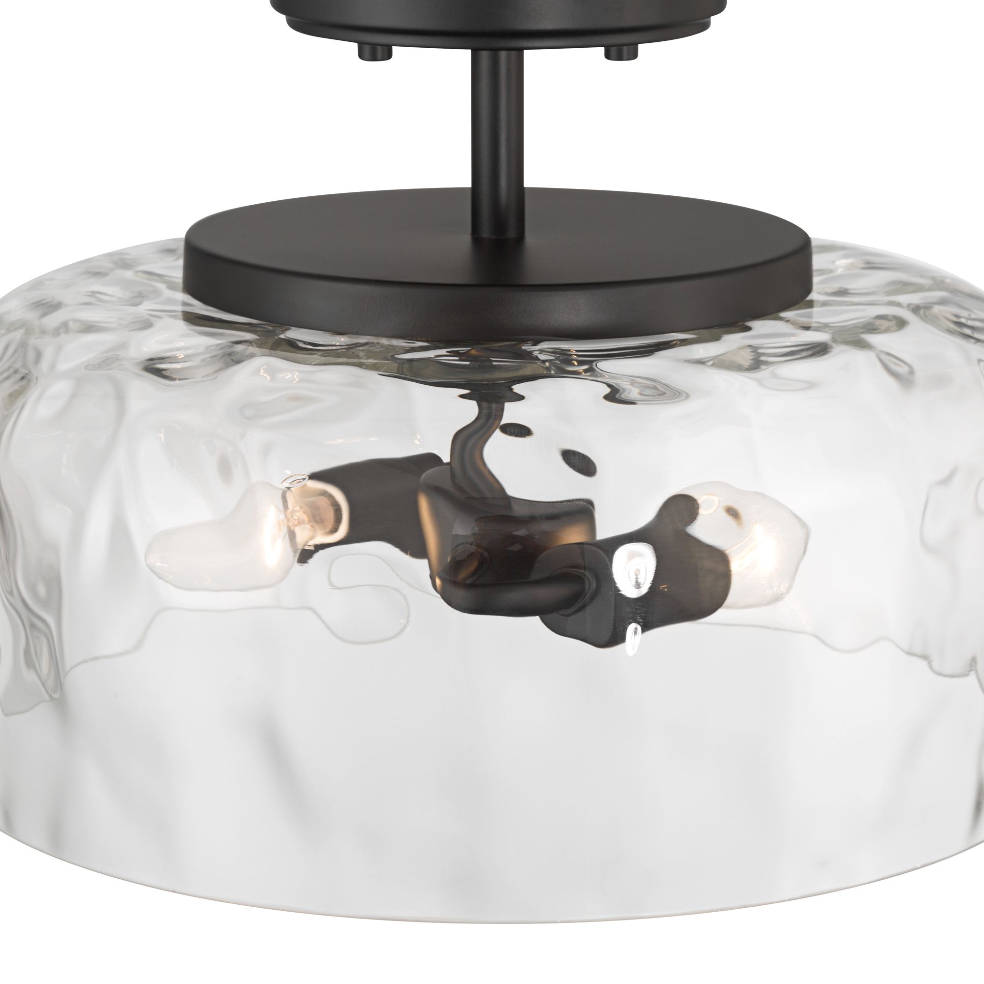 Image 3 Possini Euro Luther 13" Wide Matte Black 2-Light Ceiling Light more views