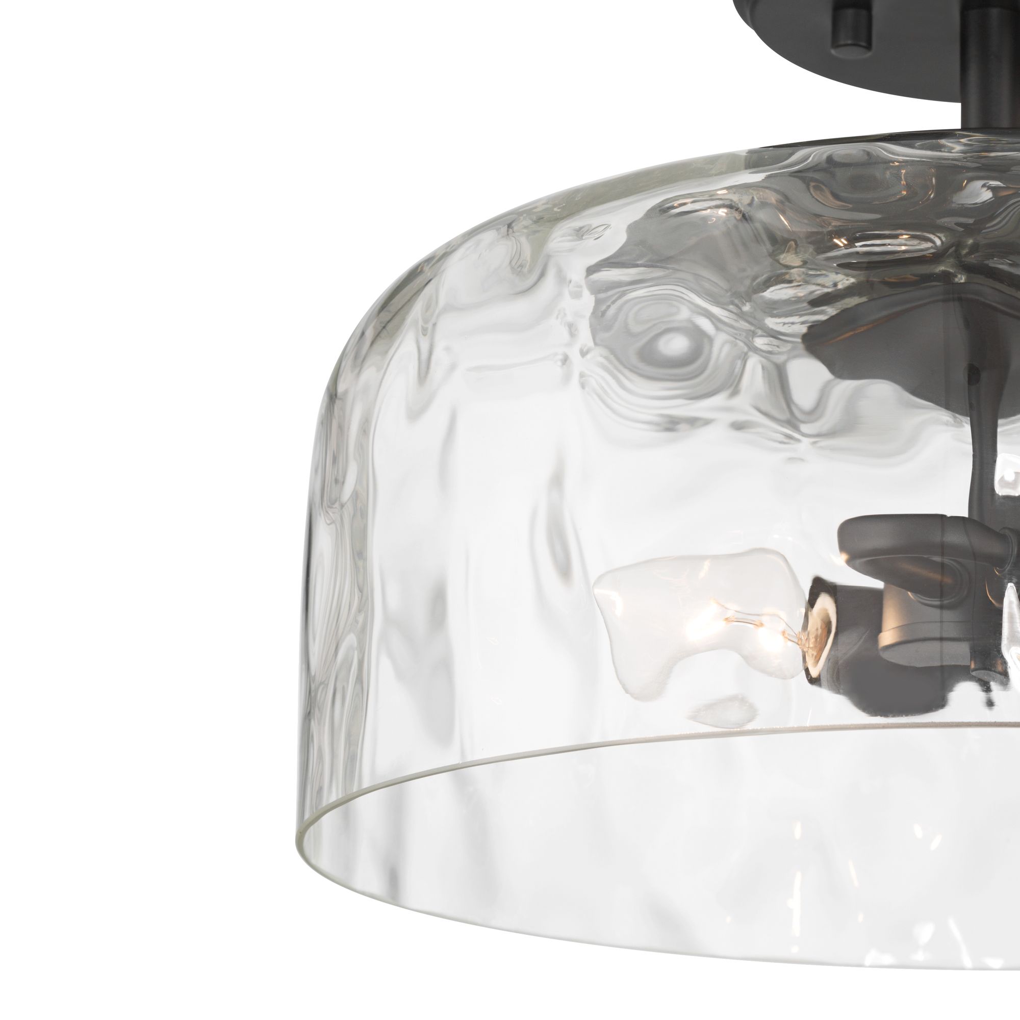 Image 4 Possini Euro Luther 13" Wide Matte Black 2-Light Ceiling Light more views