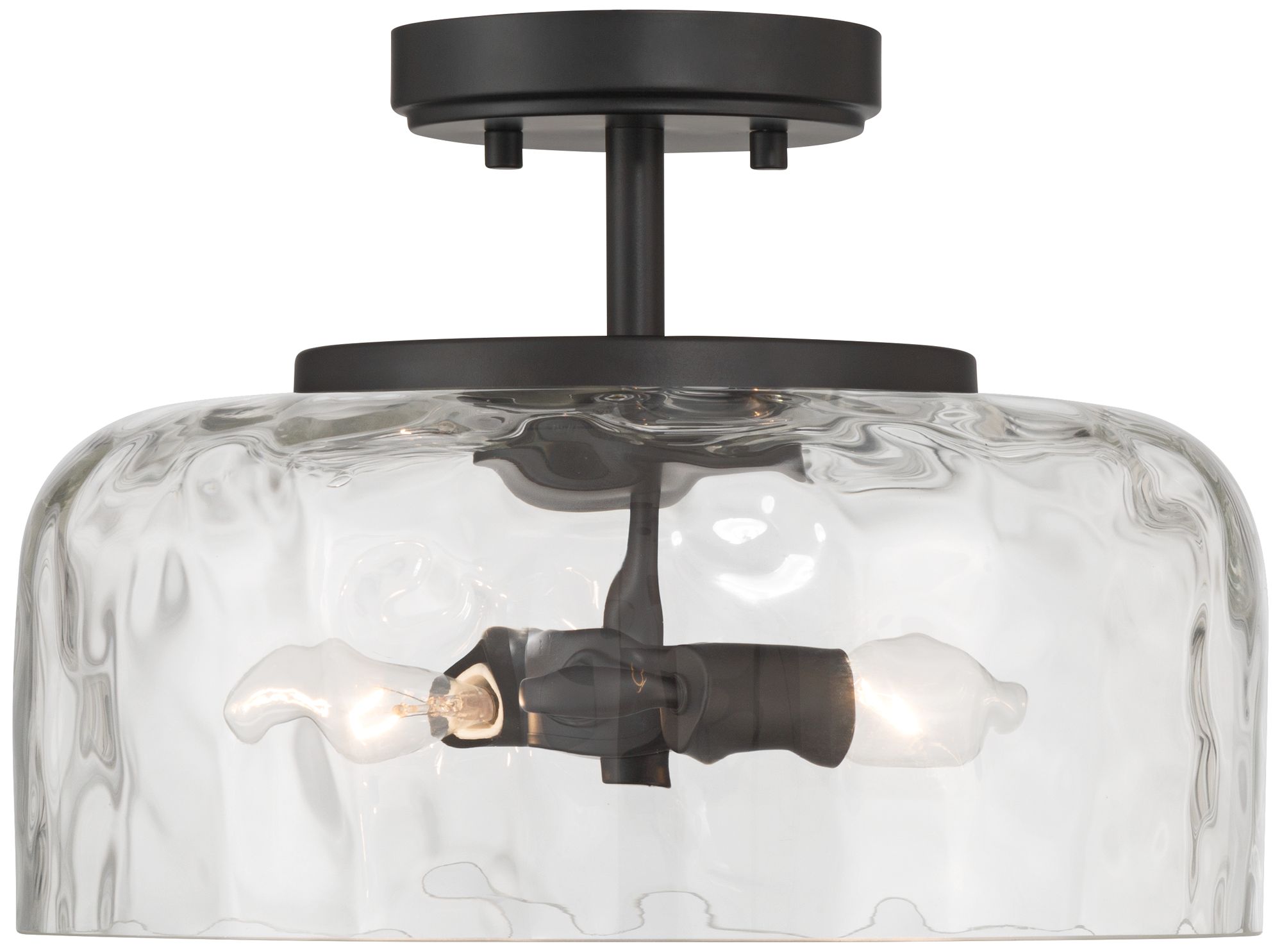 Image 6 Possini Euro Luther 13" Wide Matte Black 2-Light Ceiling Light more views