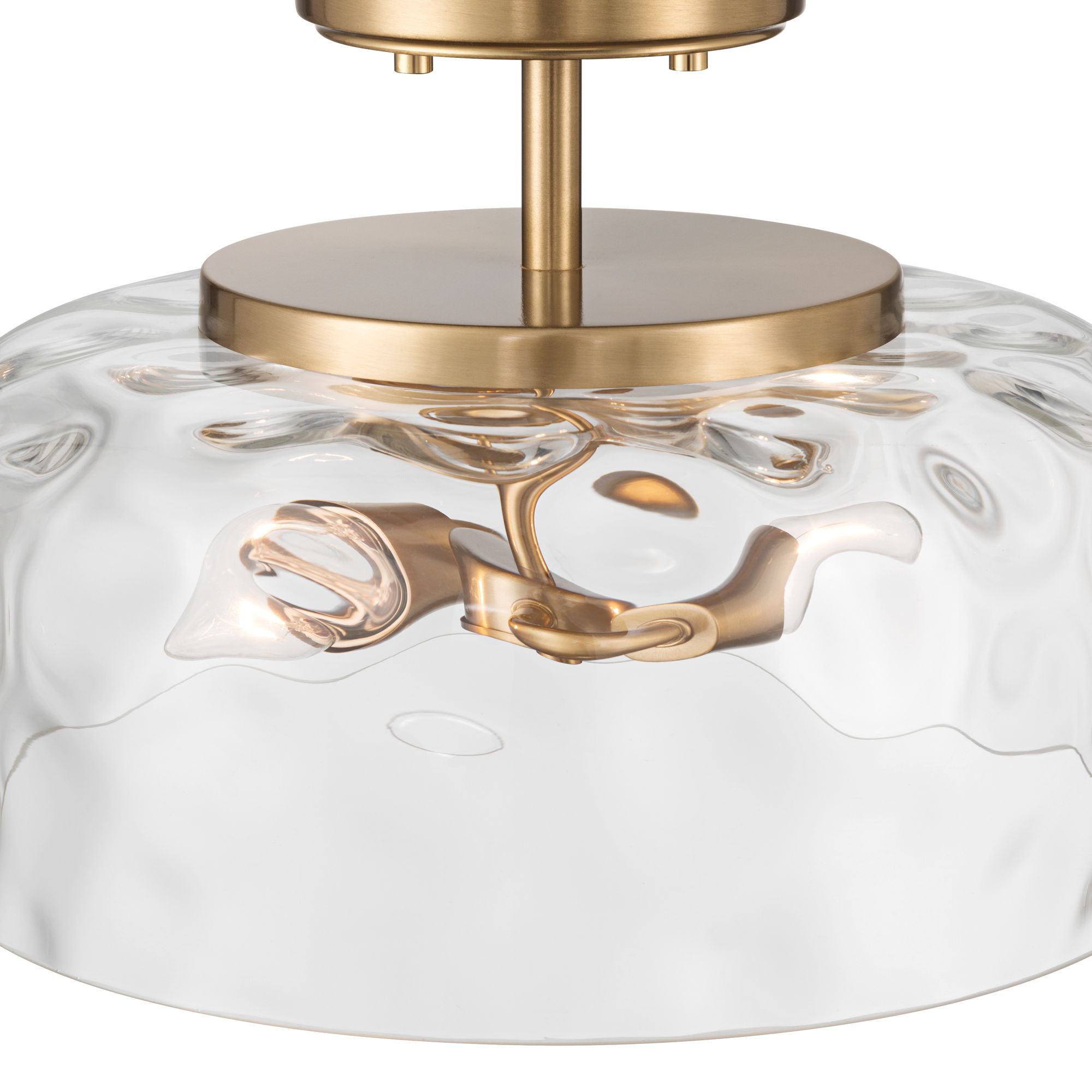 Image 3 Possini Euro Luther 13" Wide Warm Brass 2-Light Ceiling Light more views