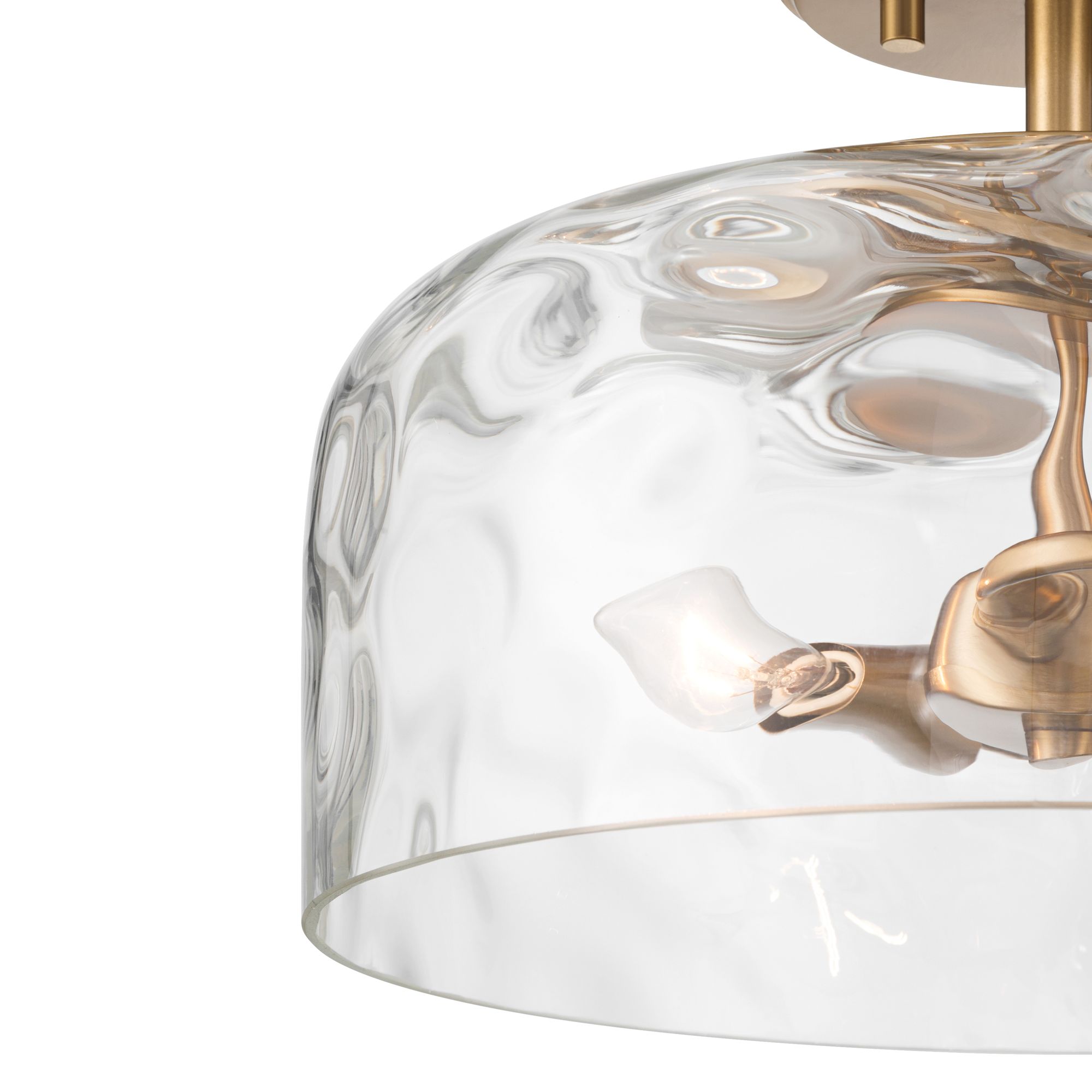 Image 4 Possini Euro Luther 13" Wide Warm Brass 2-Light Ceiling Light more views