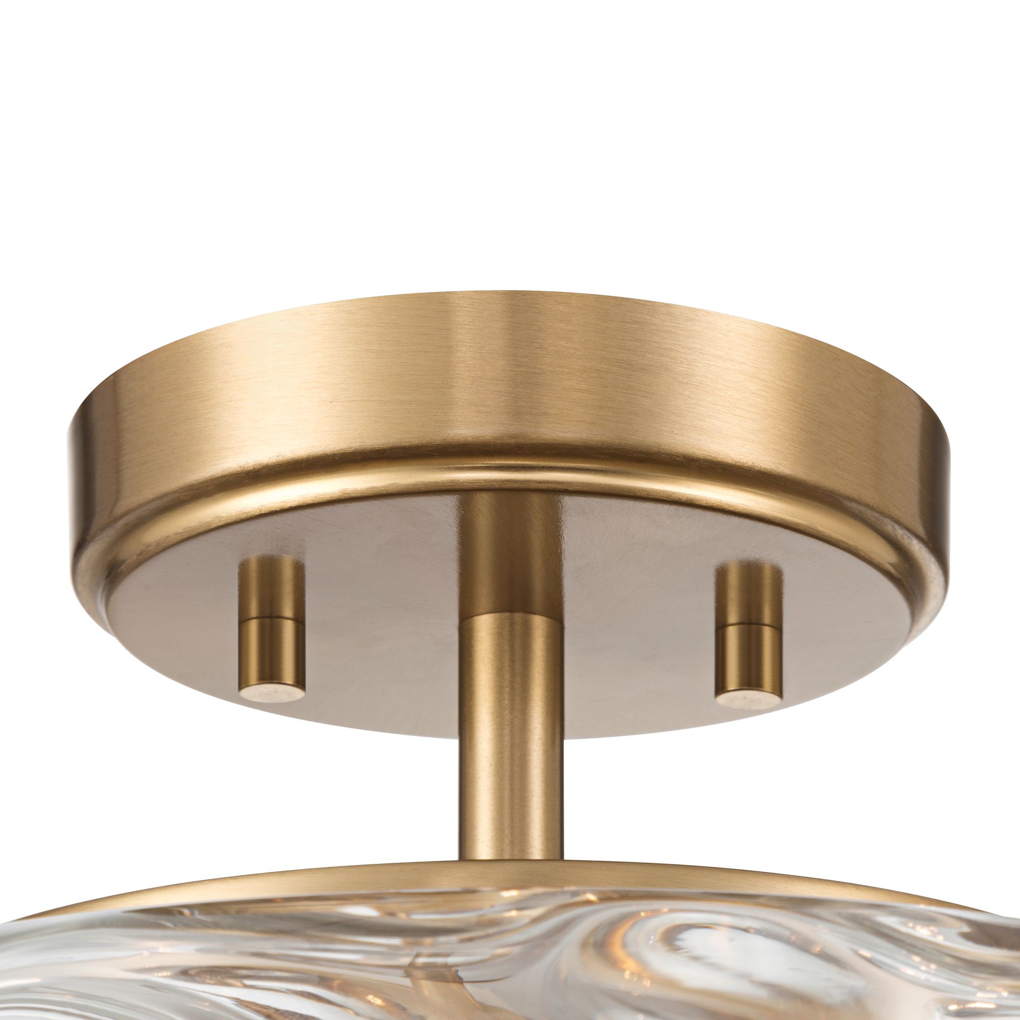 Image 5 Possini Euro Luther 13" Wide Warm Brass 2-Light Ceiling Light more views