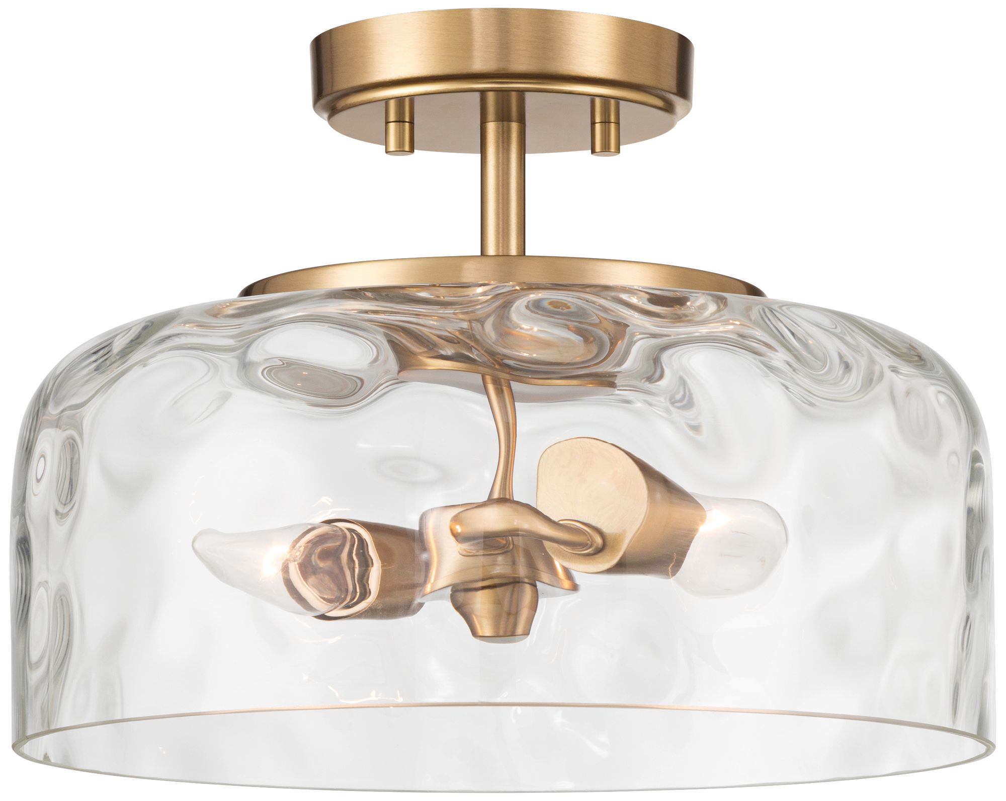 Image 7 Possini Euro Luther 13" Wide Warm Brass 2-Light Ceiling Light more views