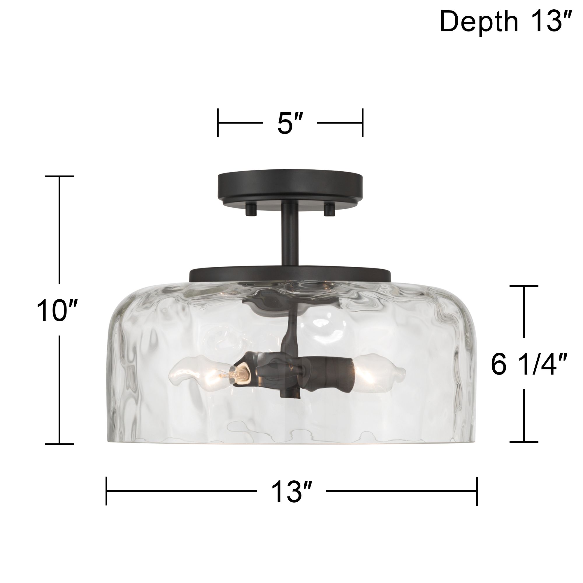 Watch A Video About the Possini Euro Luther Matte Black 2 Light Ceiling Light