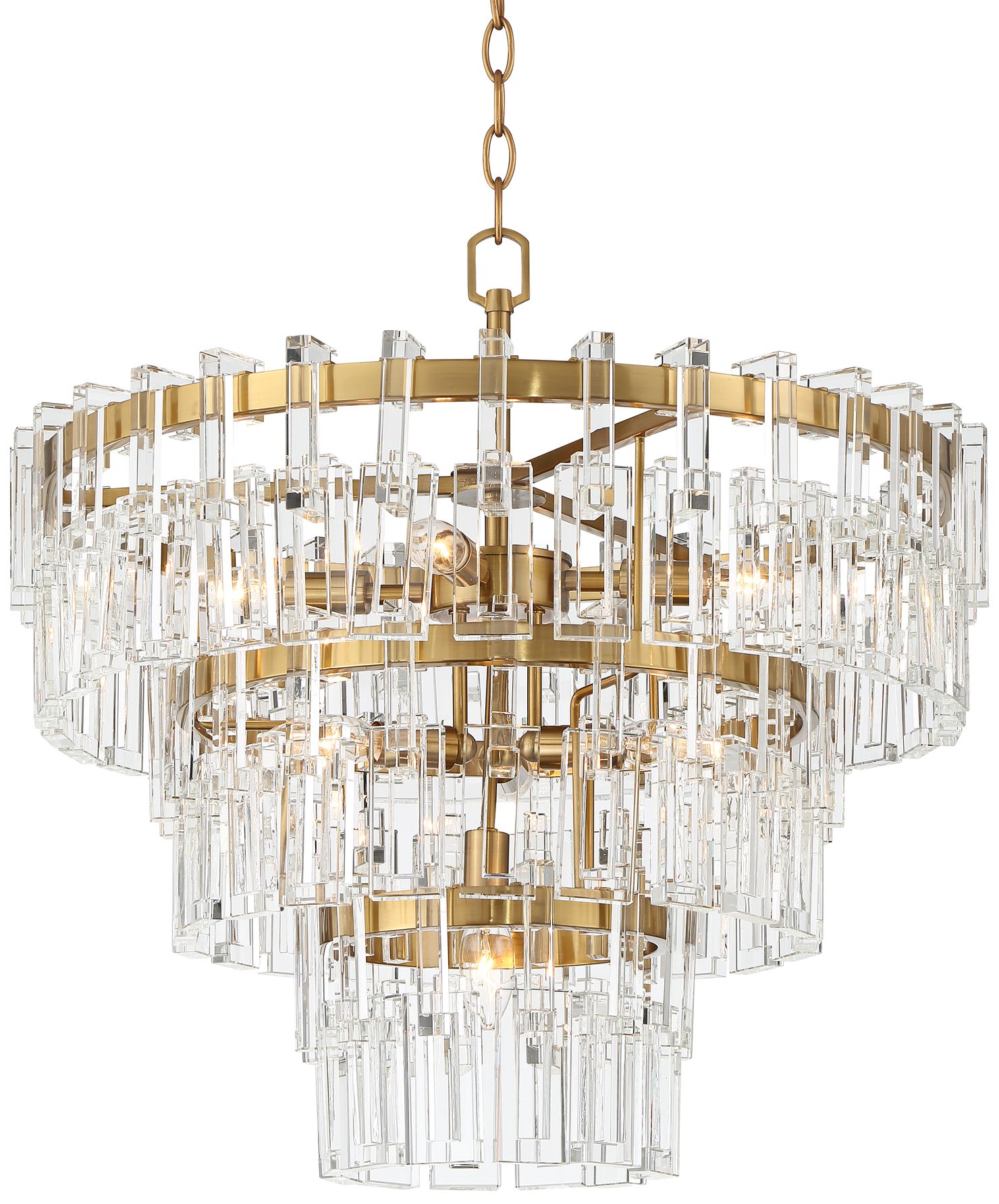 Image 3 Possini Euro Luxum 23 1/2" Brass 8-Light Crystal Chandelier