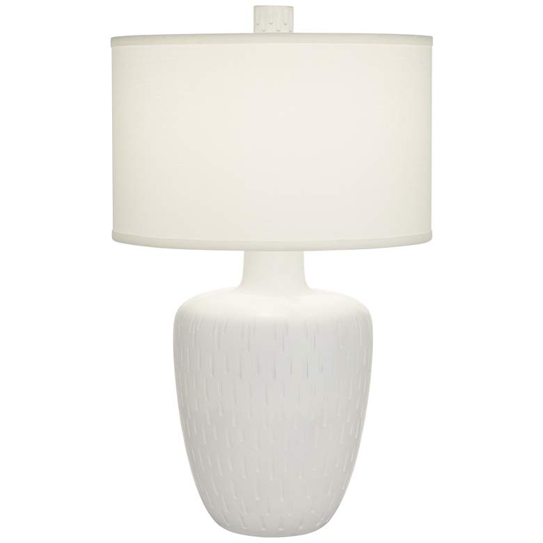 Image 2 Possini Euro Lyndon 26 inch High Modern Textured White Table Lamp