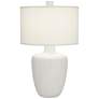 Possini Euro Lyndon 26" High Modern Textured White Table Lamp