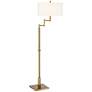 Watch A Video About the Possini Euro Lyndon Warm Antique Gold Swing Arm Floor Lamp