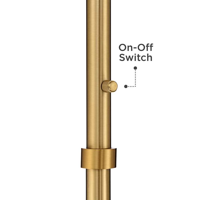 Image 6 Possini Euro Lyndon 62" Warm Antique Gold 2-Light Swing Arm Floor Lamp more views