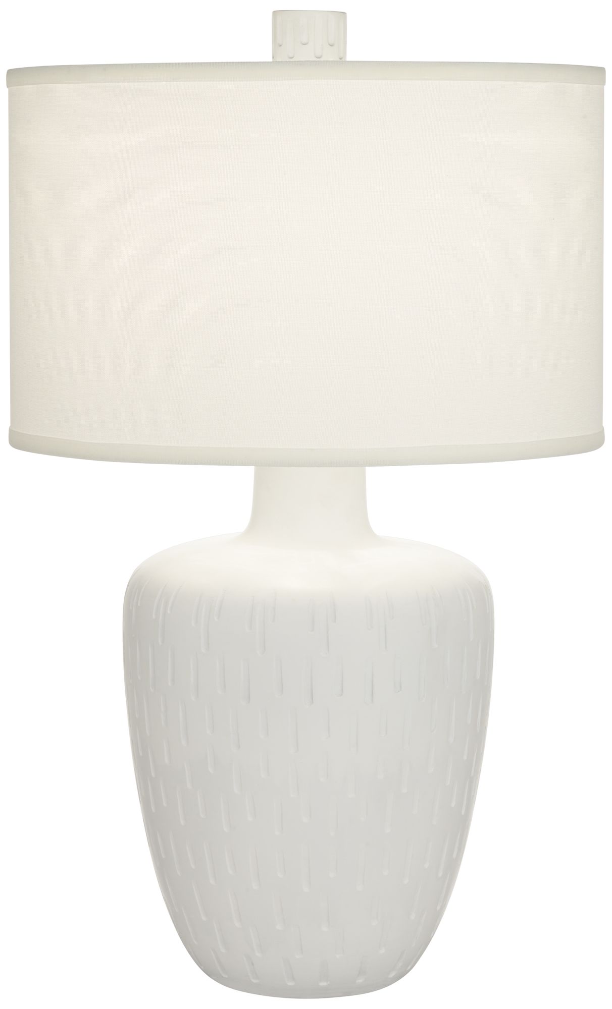 textured white table lamp