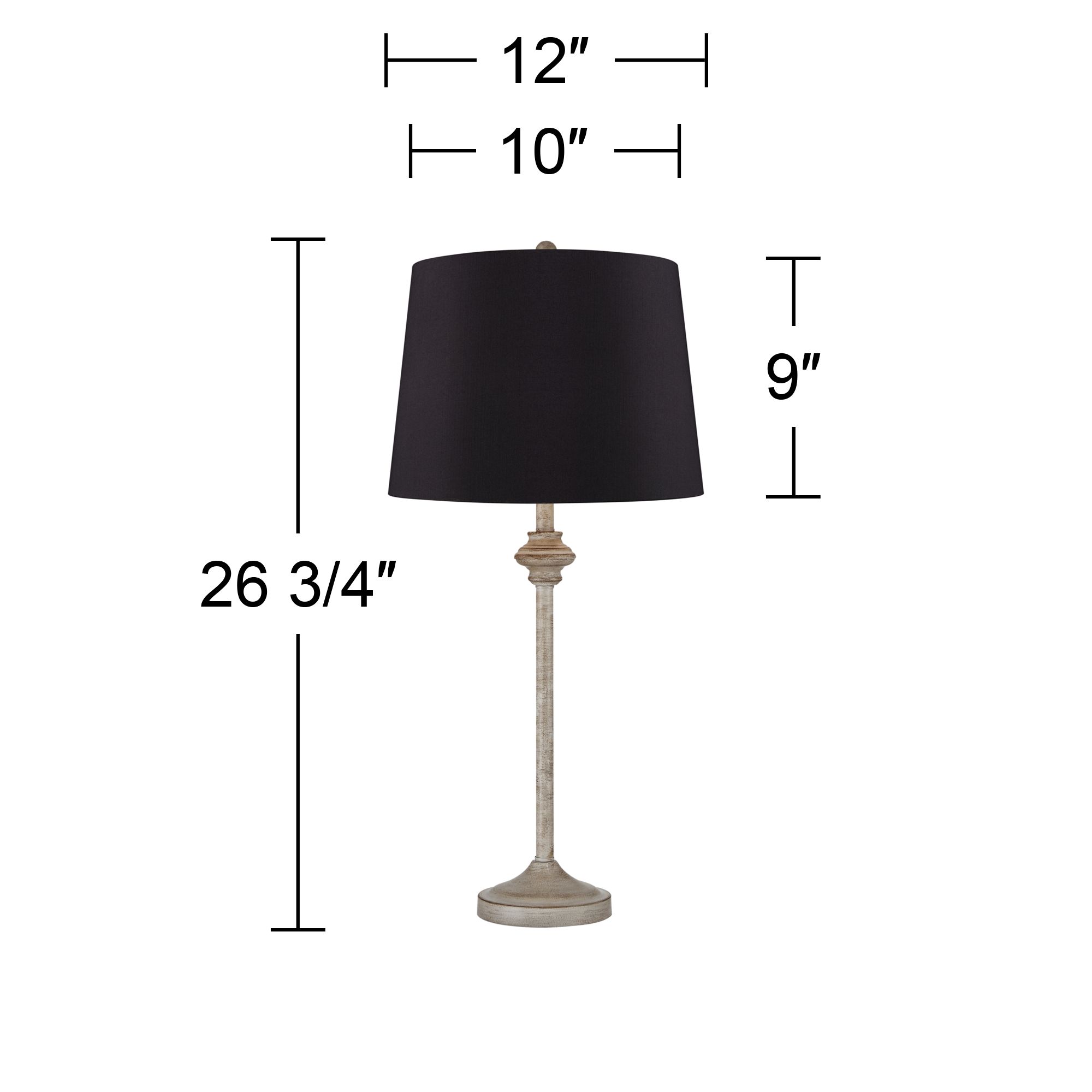 Image 7 Possini Euro Lynn 26" High Beige and Black Buffet Lamps Set of 2 more views