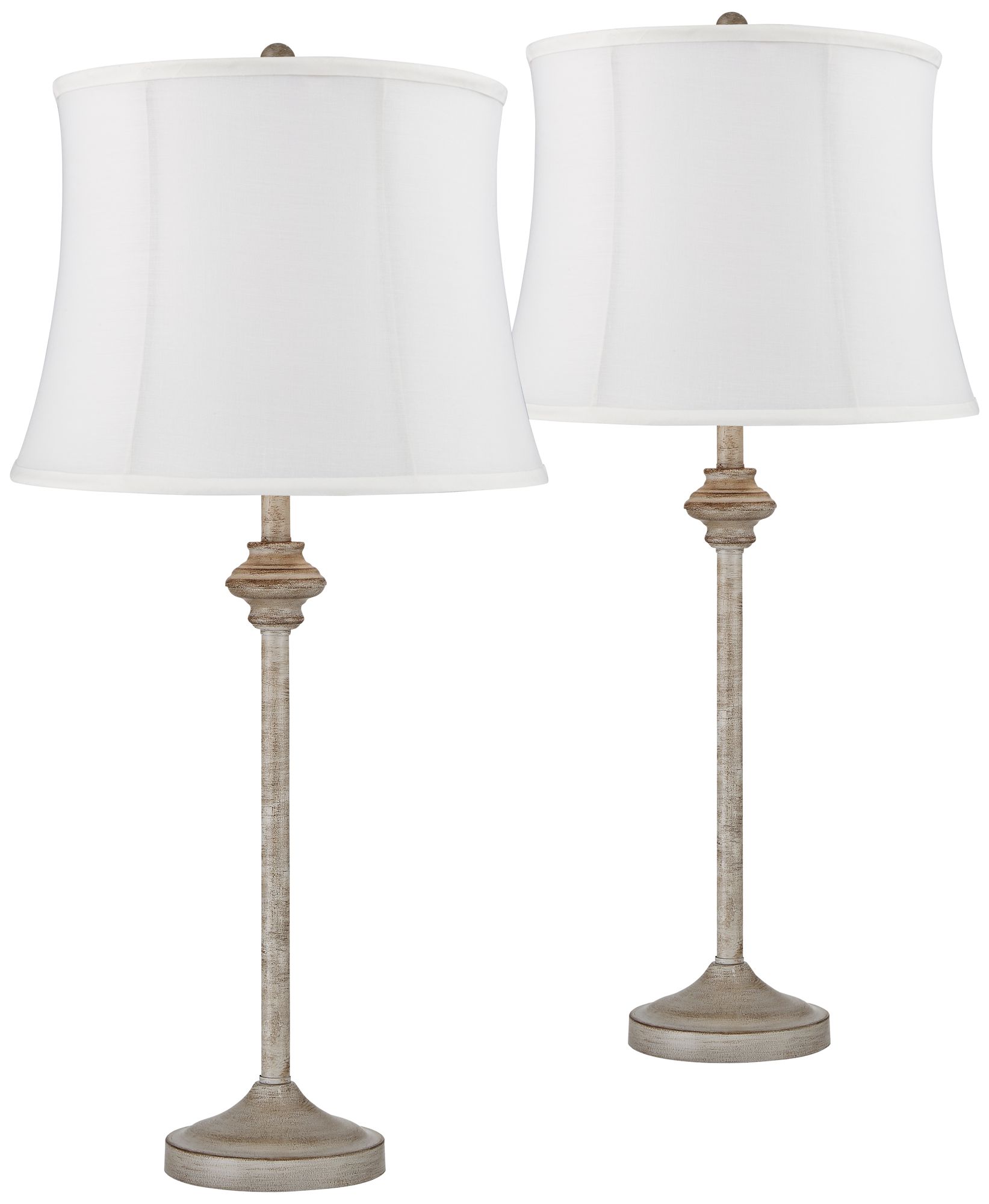 Possini Euro Lynn 26" High Beige and White Buffet Lamps Set of 2