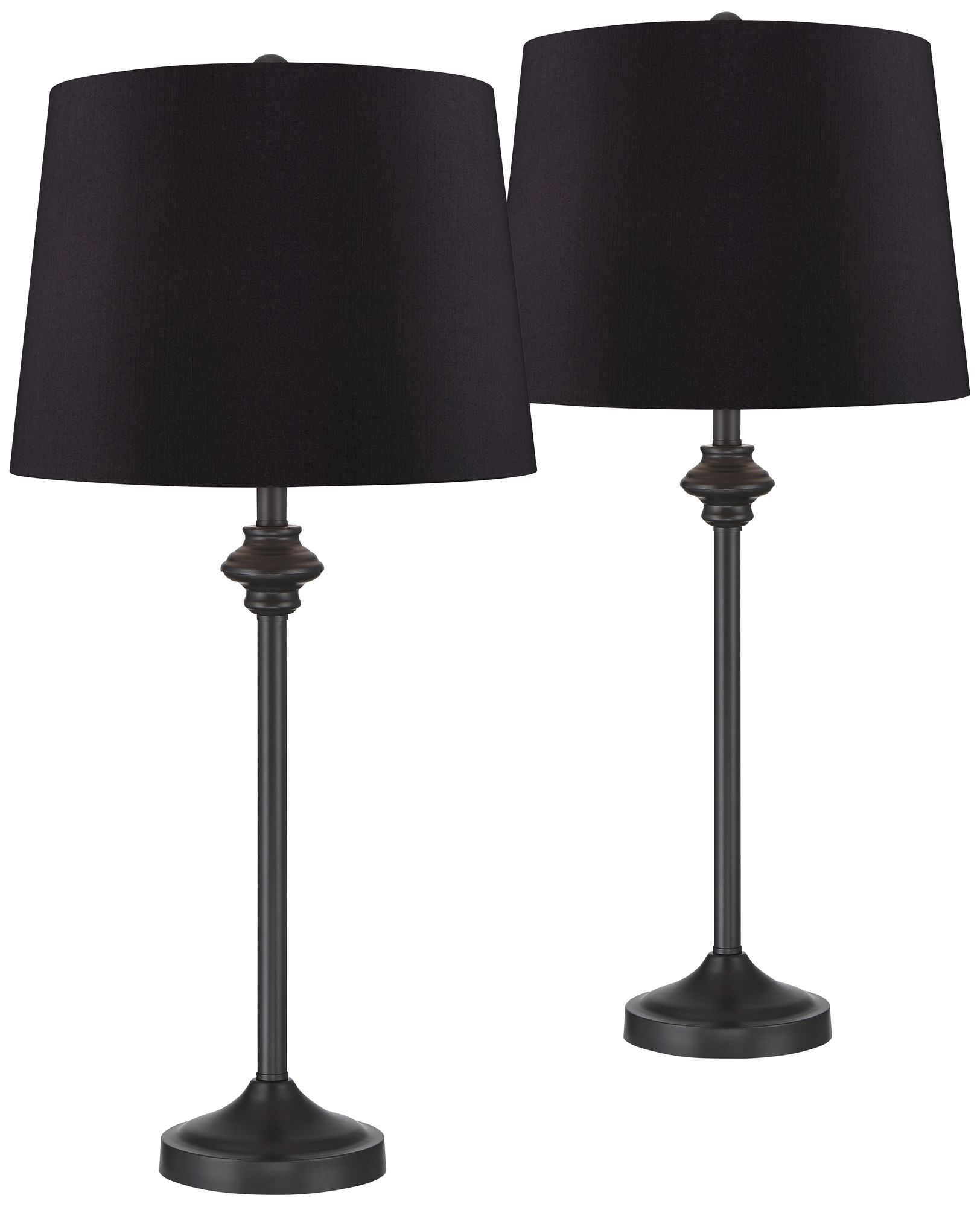 Possini Euro Lynn 26" High Bronze Black Buffet Lamps Set of 2