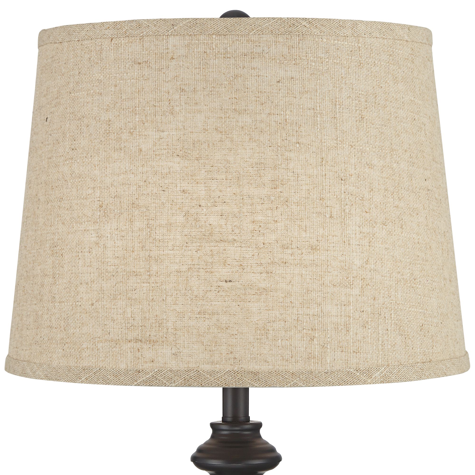 Image 2 Possini Euro Lynn 26" High Bronze Burlap Buffet Lamps Set of 2 more views