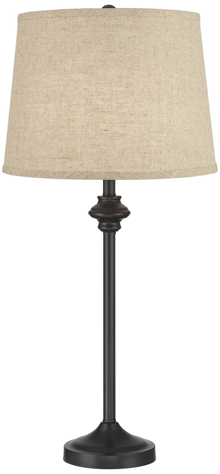 Image 6 Possini Euro Lynn 26" High Bronze Burlap Buffet Lamps Set of 2 more views