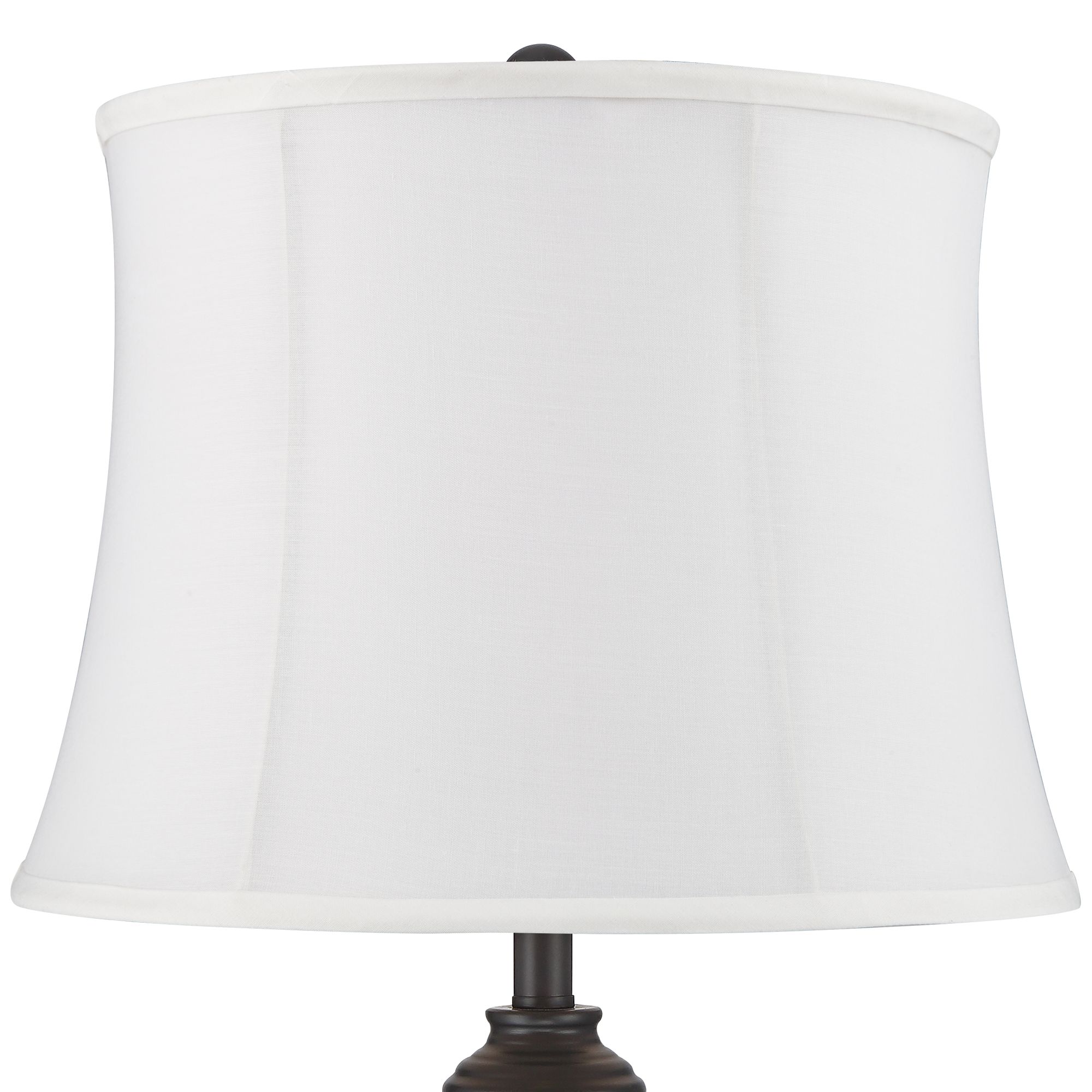 Image 2 Possini Euro Lynn 26" High Bronze White Buffet Lamps Set of 2 more views