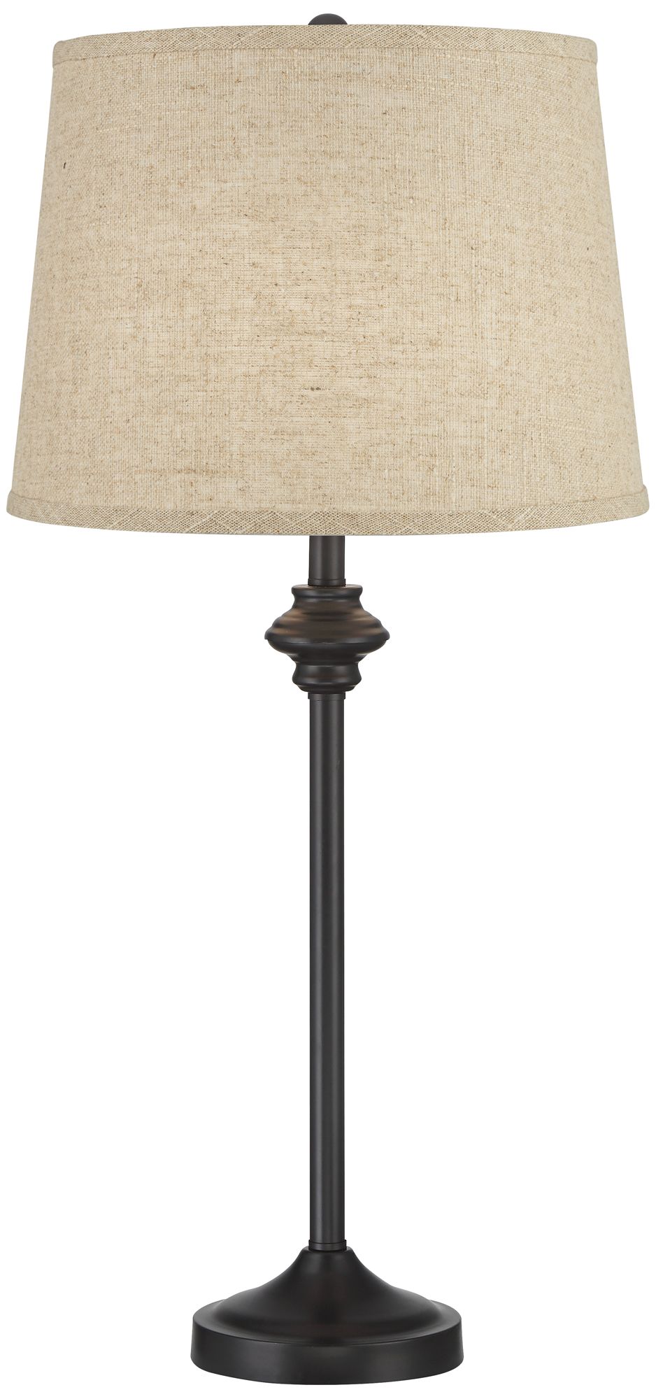Image 4 Possini Euro Lynn 26" High Burlap Shade Black Buffet Lamps Set of 2 more views