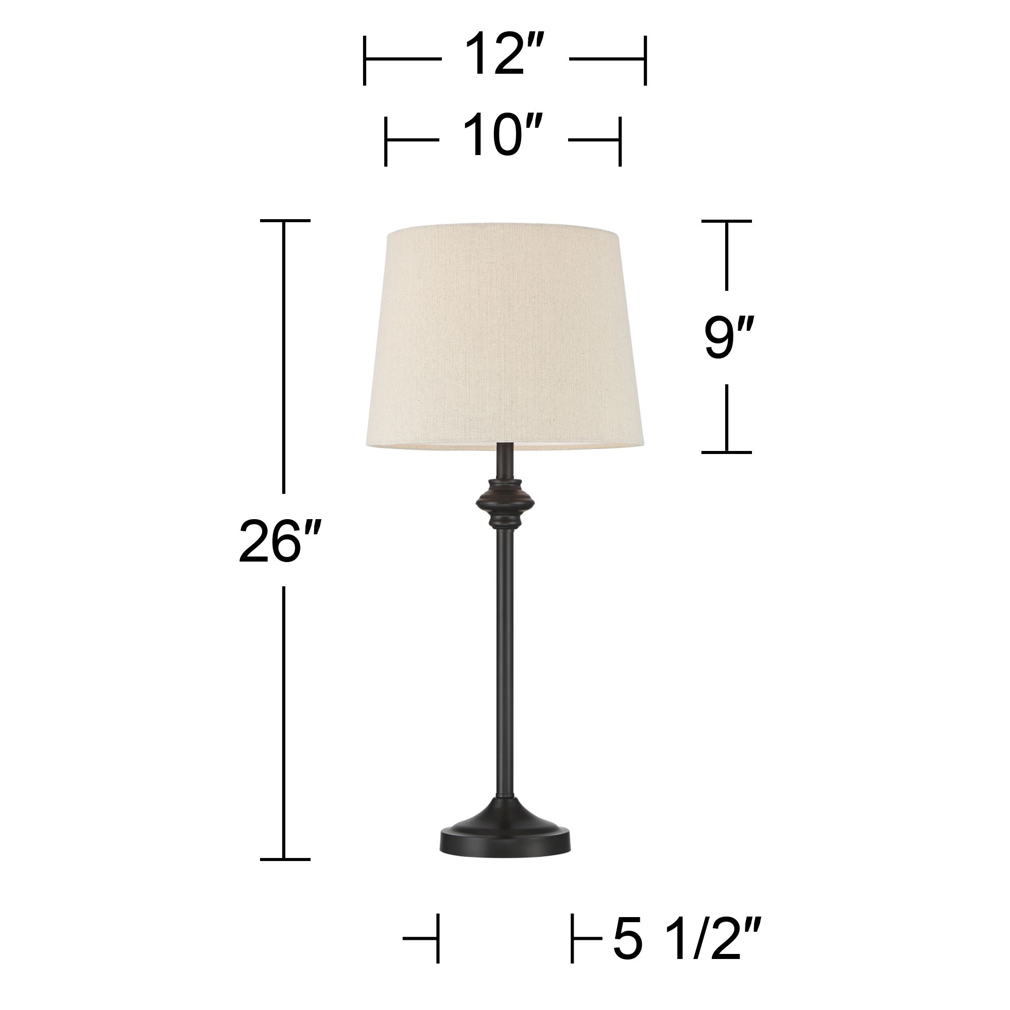 Possini Euro Lynn 26" High Stick Buffet Table Lamps Set of 2