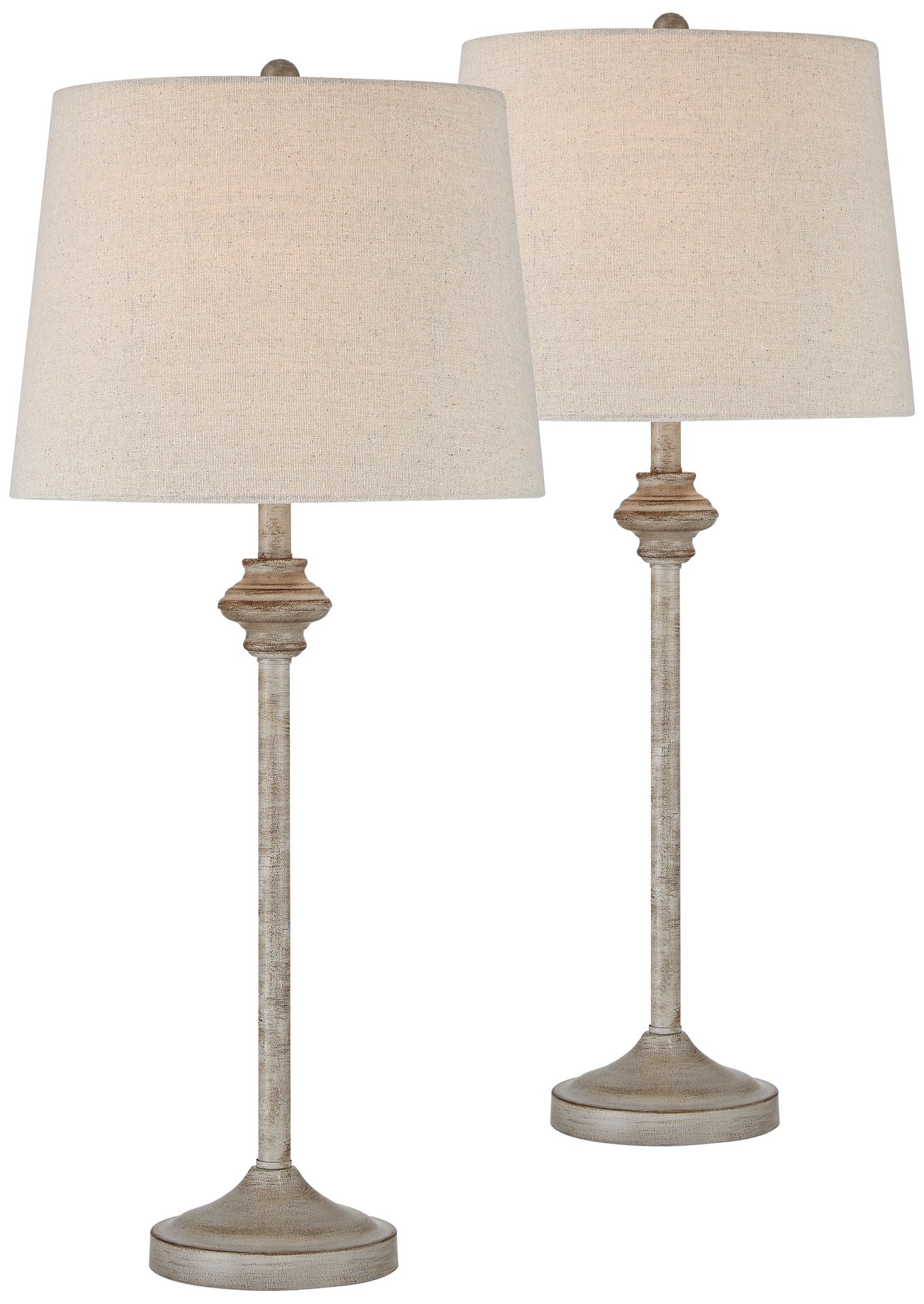 Image 2 Possini Euro Lynn Beige Wood Finish Buffet Table Lamps Set of 2