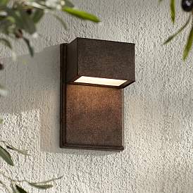 Image1 of Possini Euro Lyons 8" High Modern LED Downlight Outdoor Wall Light