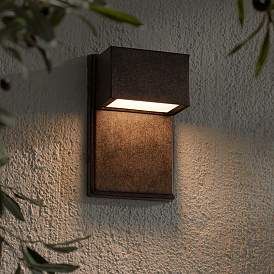 Image4 of Possini Euro Lyons 8" High Modern LED Downlight Outdoor Wall Light more views