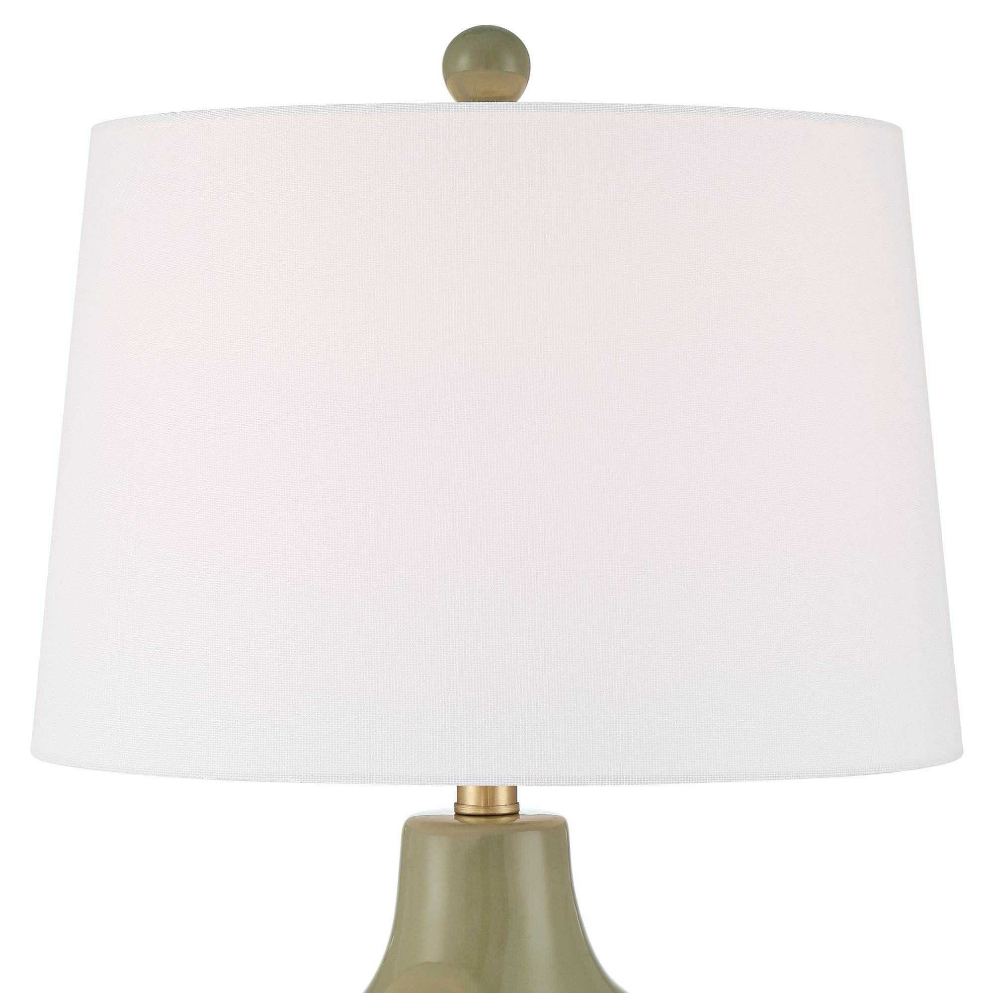 Image 4 Possini Euro Lyrah 25" High Modern Green Ceramic Table Lamp more views