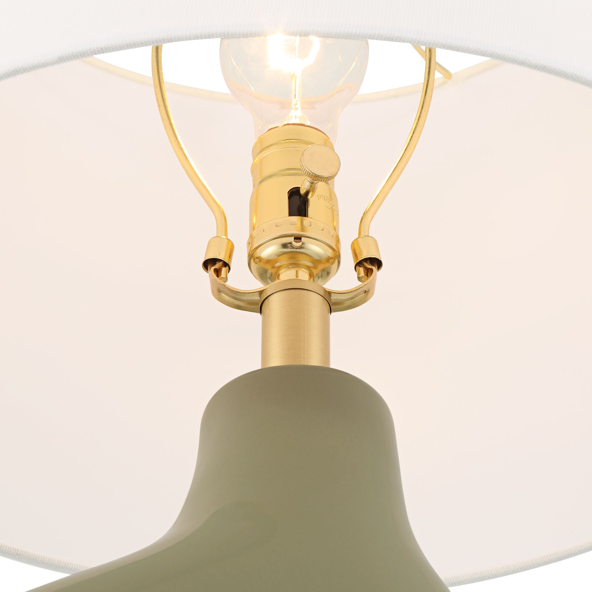 Image 5 Possini Euro Lyrah 25" High Modern Green Ceramic Table Lamp more views