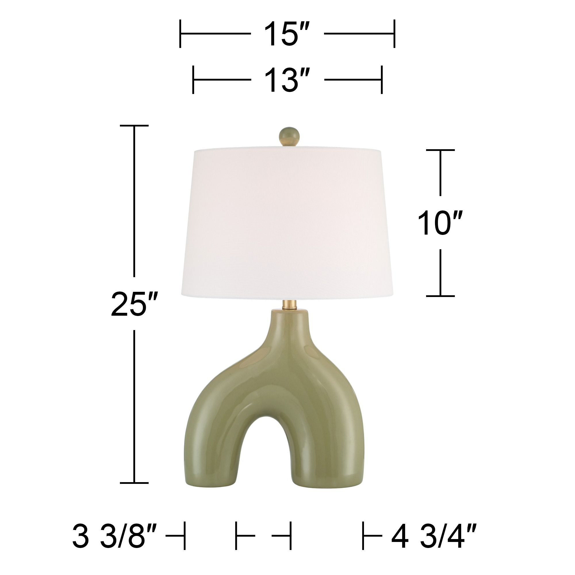 Watch A Video About the 360 Lighting Lyrah Modern Green Ceramic Table Lamp
