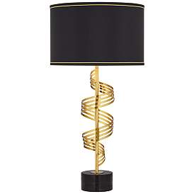 Image2 of Possini Euro Lyrical 32 1/4" Gold Ribbon Twist Modern Table Lamp
