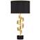 Possini Euro Lyrical 32 1/4" Gold Ribbon Twist Modern Table Lamp