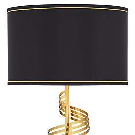 Image4 of Possini Euro Lyrical 32 1/4" Gold Ribbon Twist Modern Table Lamp more views