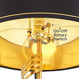 Image5 of Possini Euro Lyrical 32 1/4" Gold Ribbon Twist Modern Table Lamp more views