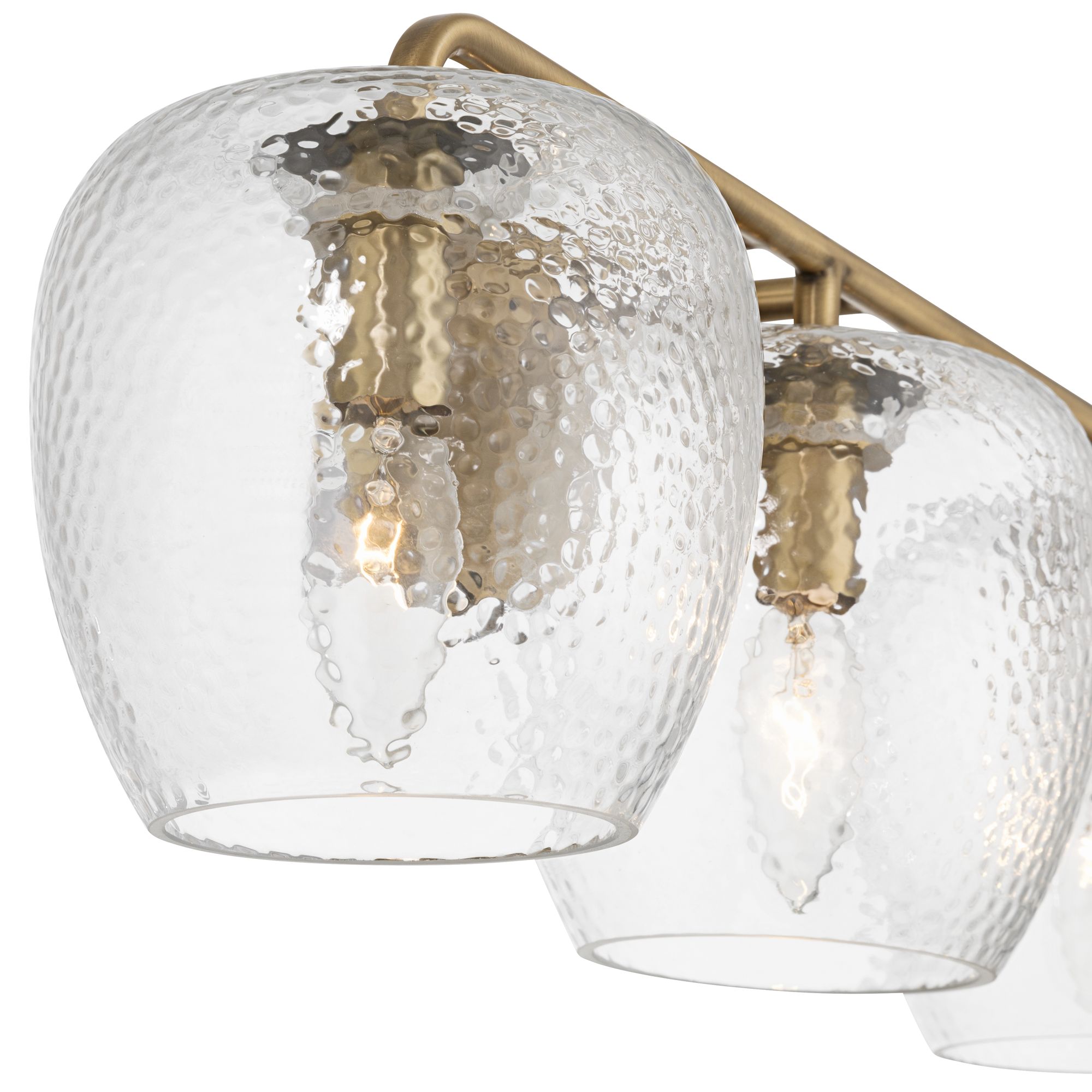 Image 3 Possini Euro Mabel 22 3/4"W Aged Brass Glass 3-Light Bath Light more views