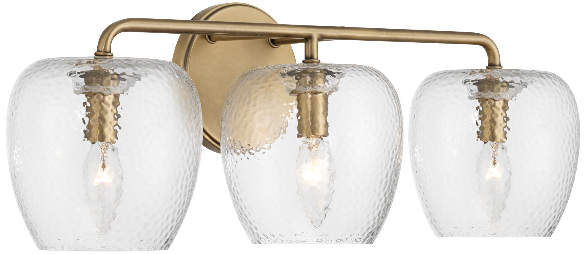 Image 6 Possini Euro Mabel 22 3/4"W Aged Brass Glass 3-Light Bath Light more views