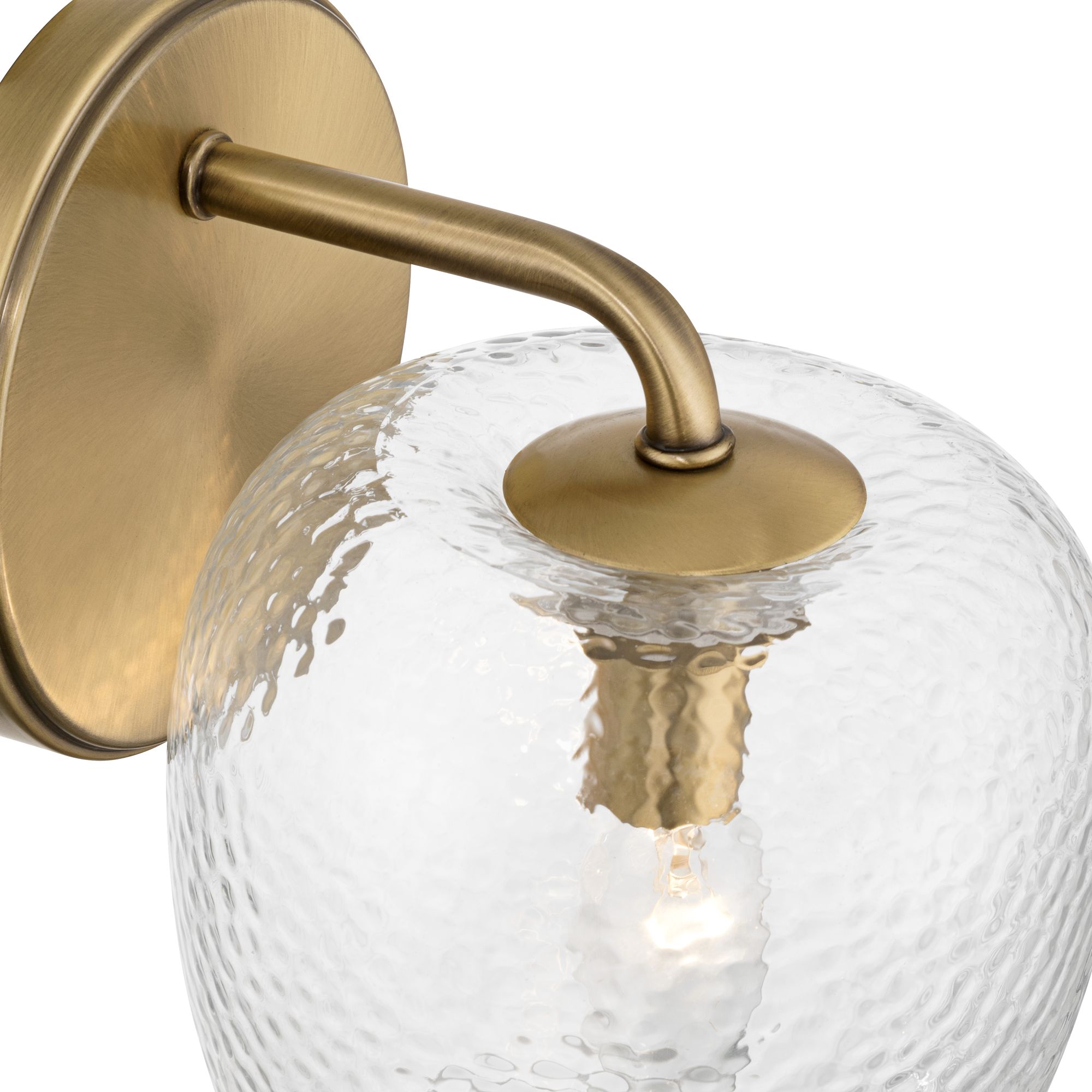 Image 3 Possini Euro Mabel 8" High Aged Brass Water Glass Wall Sconce more views