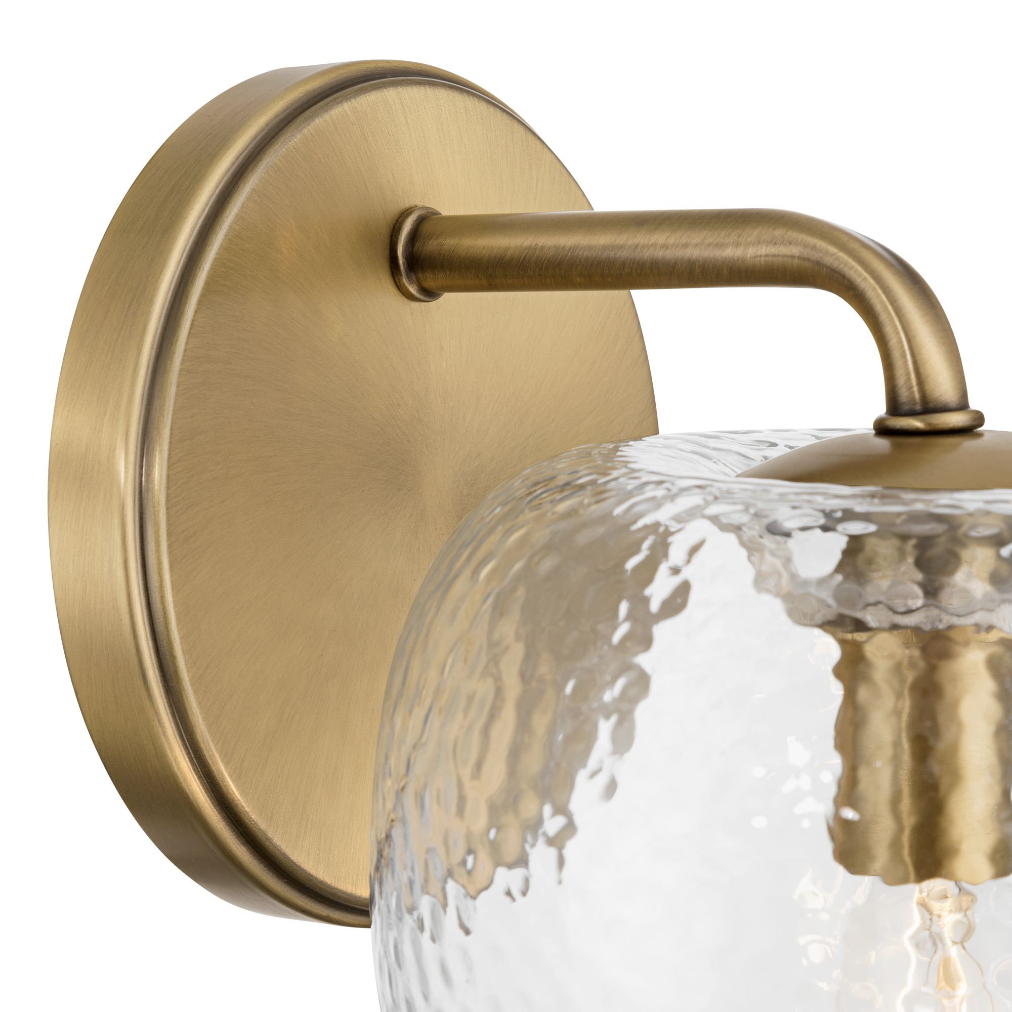 Image 4 Possini Euro Mabel 8" High Aged Brass Water Glass Wall Sconce more views