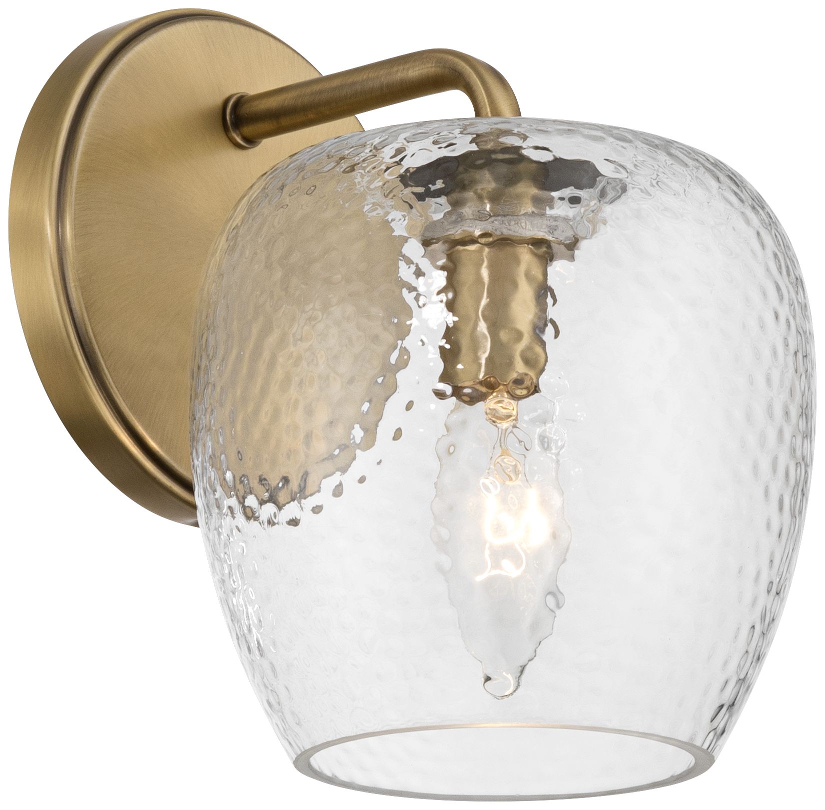 Image 6 Possini Euro Mabel 8" High Aged Brass Water Glass Wall Sconce more views