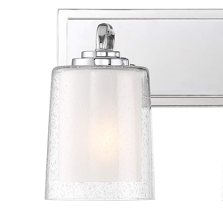 Image 3 Possini Euro Mabelle 22.5 inchW Double Glass 3-Light Bath Light more views