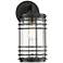 Possini Euro Mackie 15" High Black Outdoor Wall Light