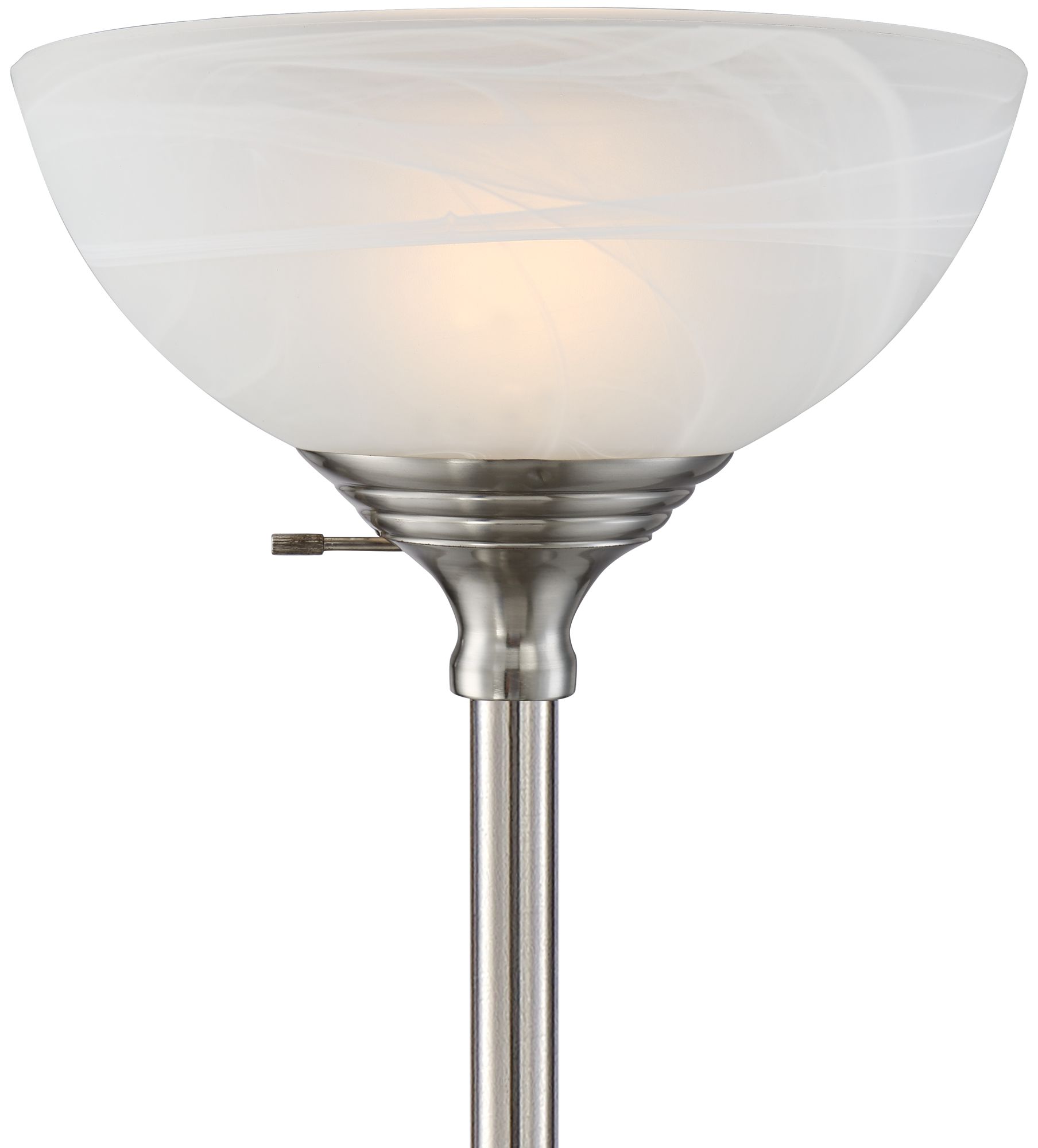 Image 5 Possini Euro Maddox 71" High Satin Nickel Torchiere Floor Lamp more views