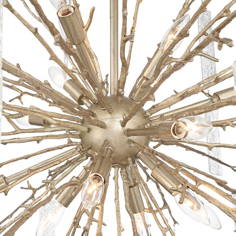 Image 5 Possini Euro Madeleine 40" Wide Brass 14-Light Rain Modern Chandelier more views