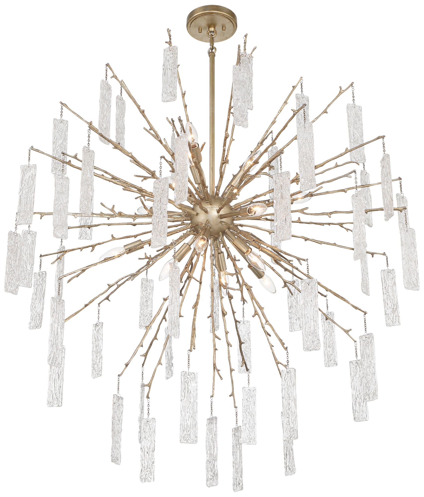 Watch A Video About the Madeleine Brass 14 Light Rain Chandelier
